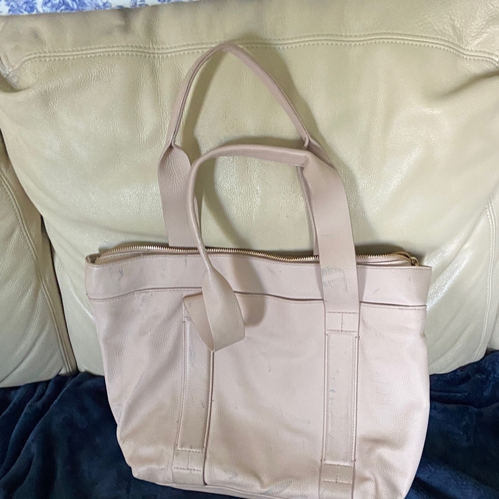 a new day Pale Pink Shoulder Tote Bag